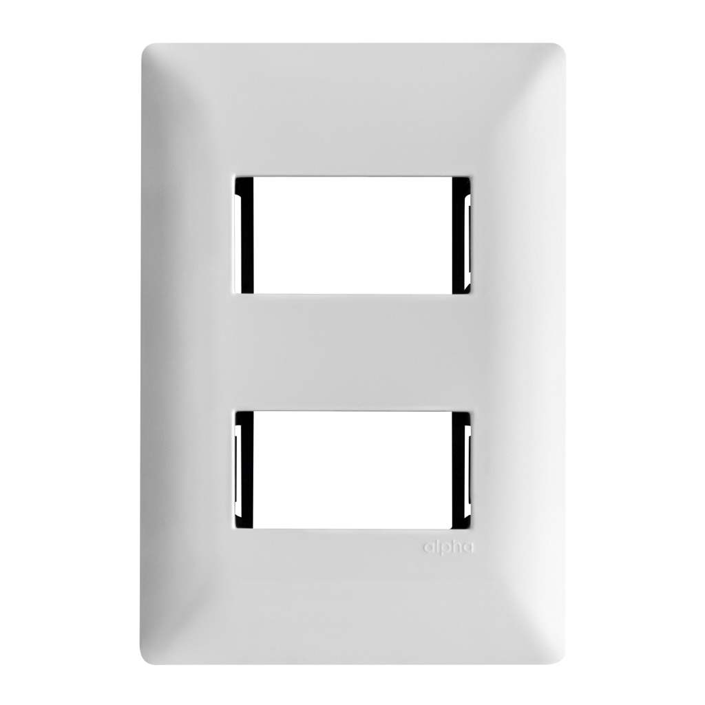 [E913BN2] PLACA  2 VENTANAS LEXAN¨ BLANCO