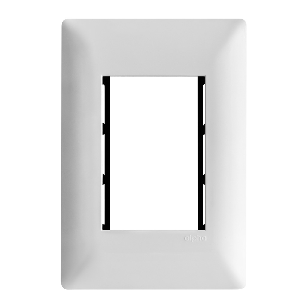 [E913BN3] PLACA  3 VENTANAS LEXAN¨ BLANCO