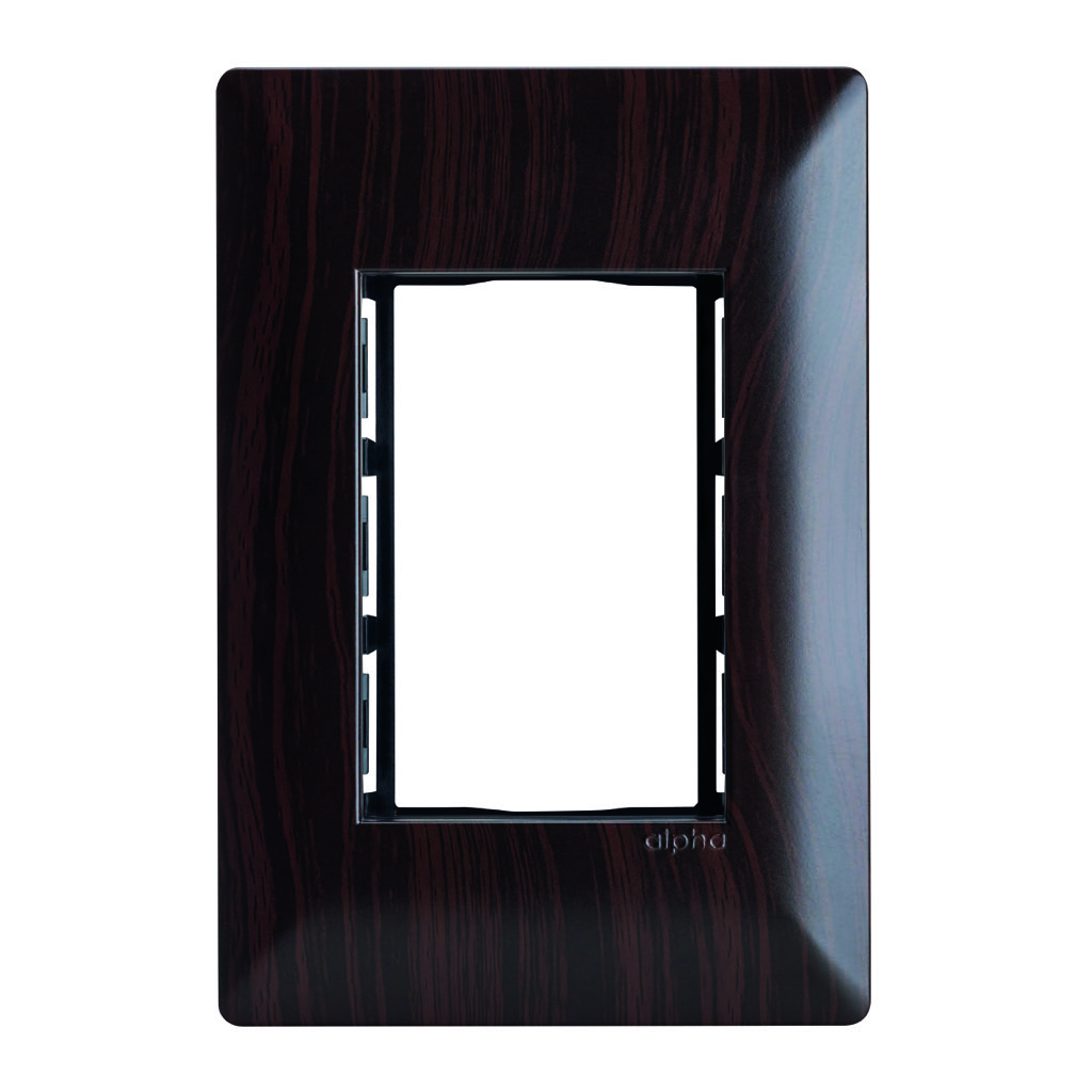 [E913WGE] PLACA  3 VENTANAS WENGUE