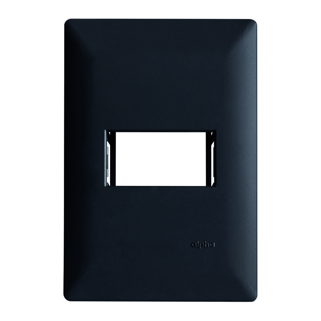 [E913BK1] PLACA 1 VENTANA BLACK