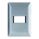 PLACA 1 VENTANA SILVER