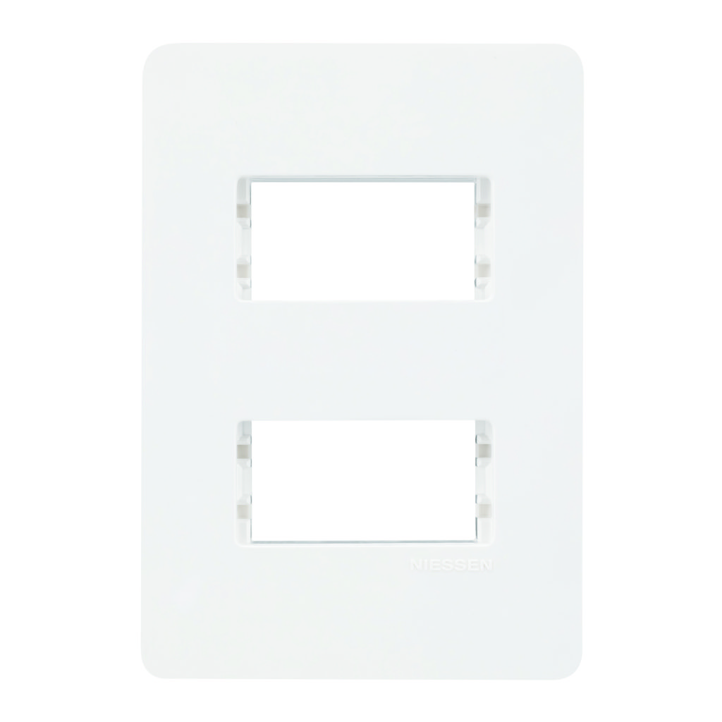 [N1372-BL] PLACA 2 MOD BLANCA CHASIS BLANCO