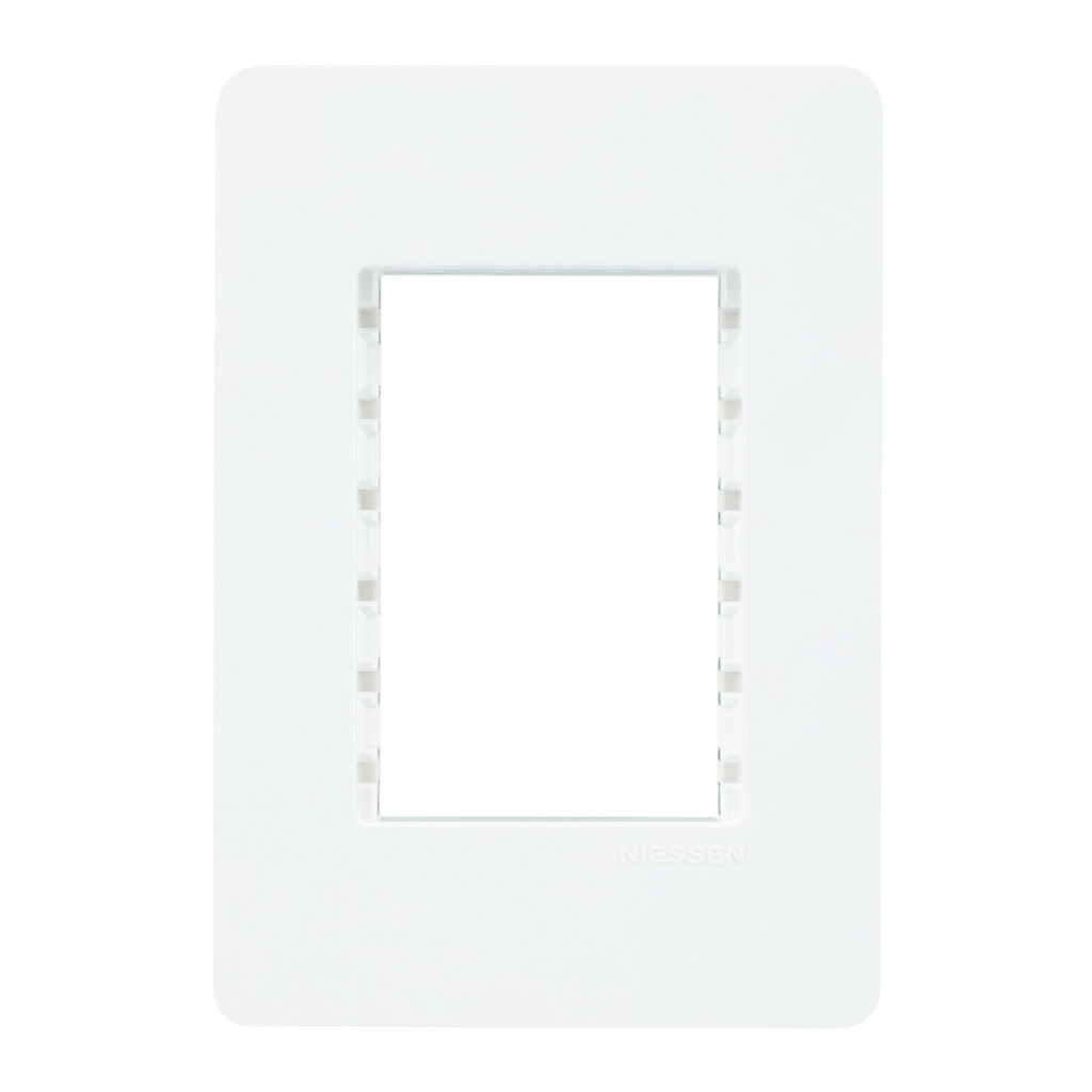 [N1373-BL] PLACA 3 MOD BLANCA CHASIS BLANCO
