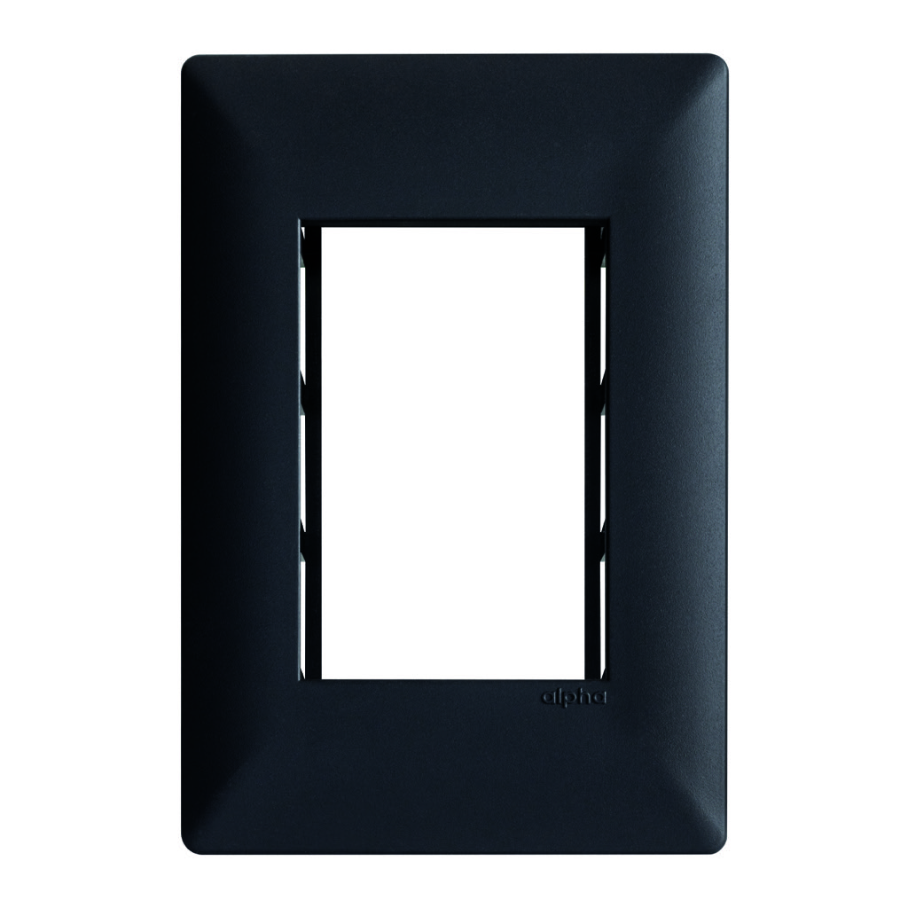 [E913BK3] PLACA 3 VENTANAS BLACK