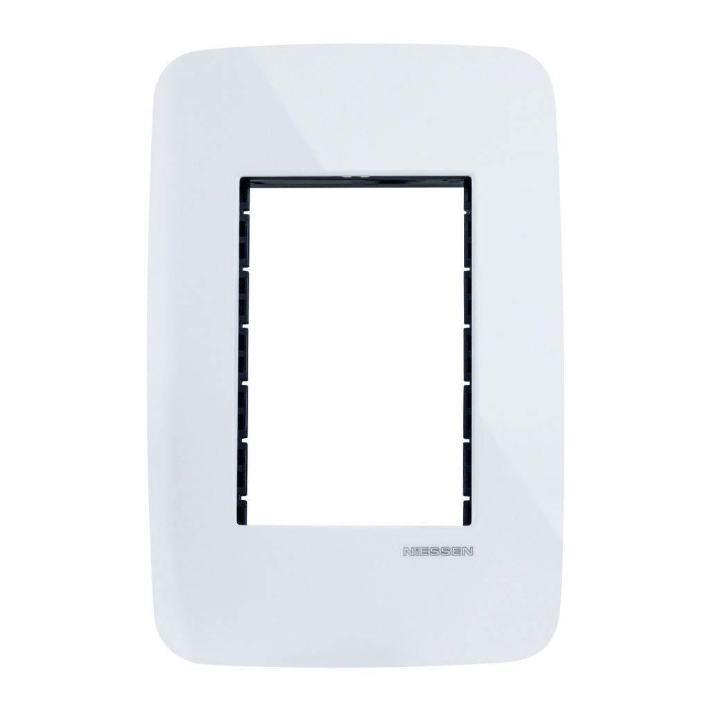 PLACA 3 VENTANAS BLANCA