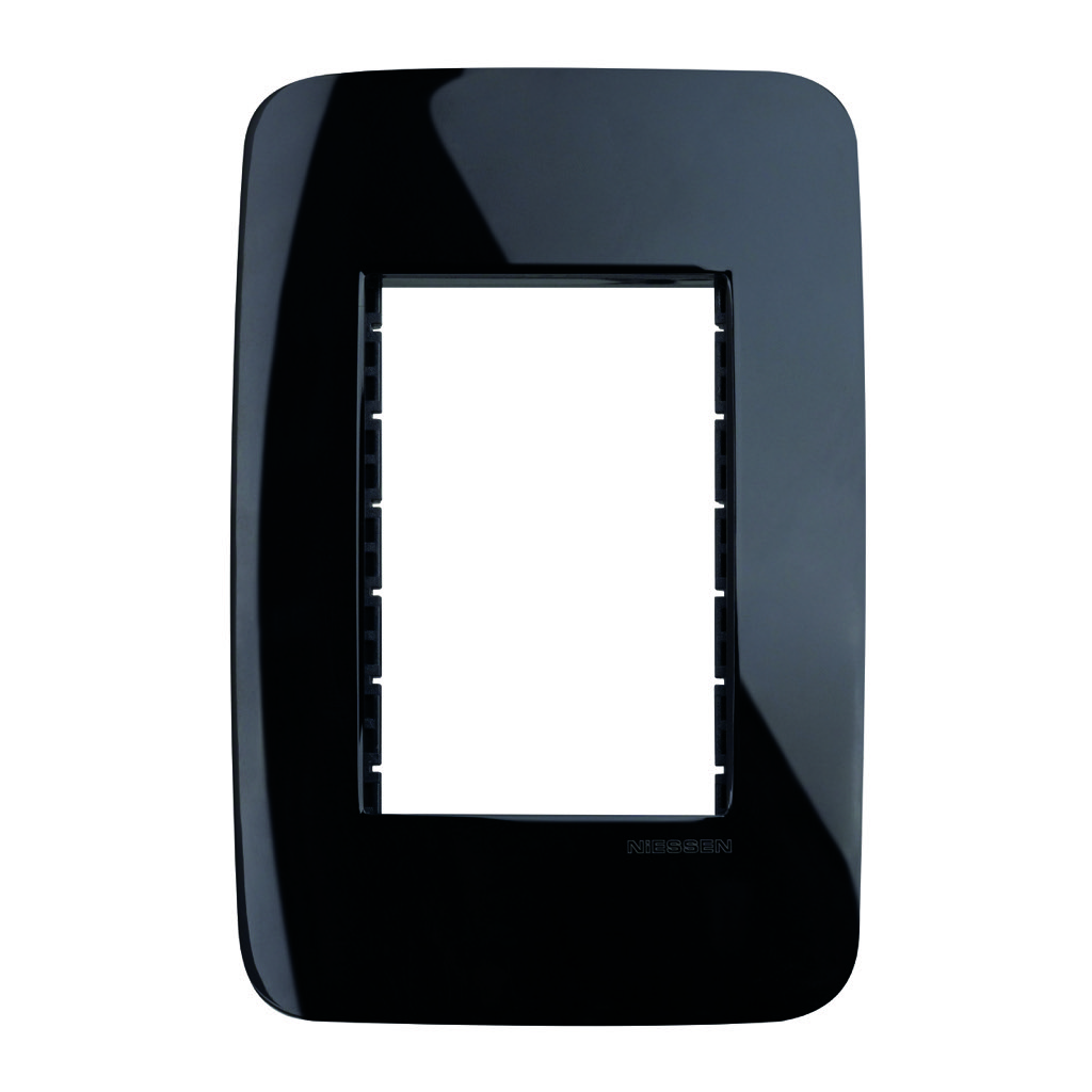 [N0373-NG] PLACA 3 VENTANAS NEGRO