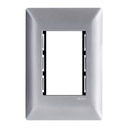 PLACA 3 VENTANAS SILVER