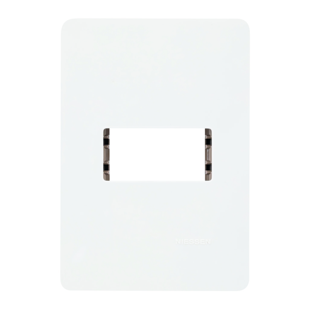 PLACA BLANCA DE 1 MODULO CHASIS CHOCOLATE NIESSEN SERIE UN