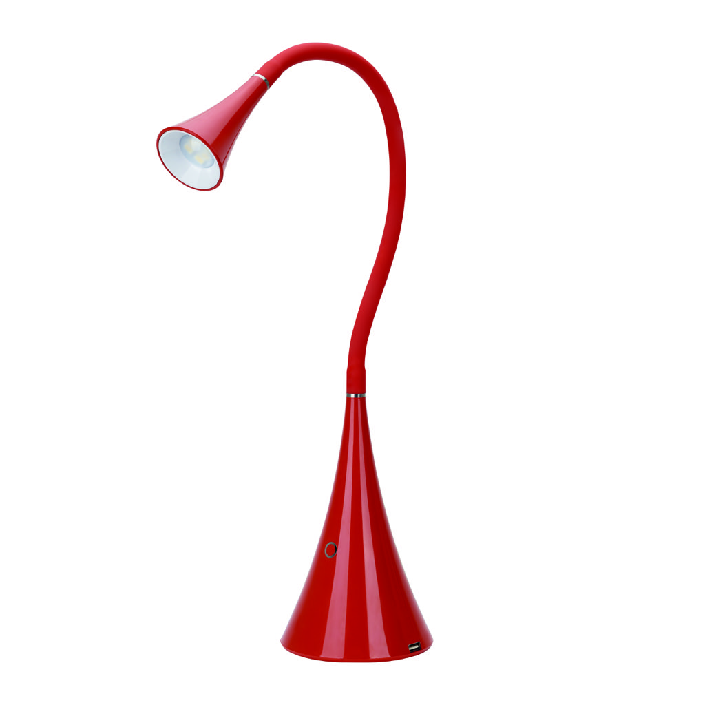 [19973-RJ] SWAN LUMINARIO PORTATIL LED 5.5W DIM RECARGABLE ROJO ESTEVEZ
