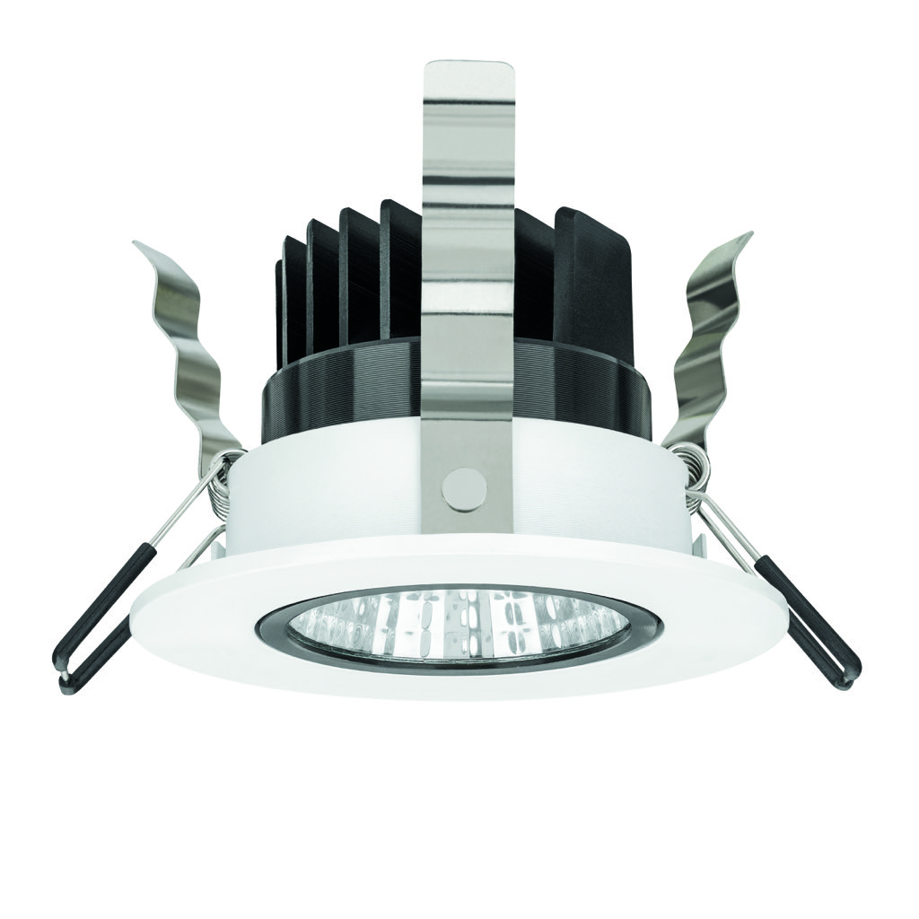 [19156-0] SWING LUM EMPOTRADO DIRIGIBLE LED 4IN 5W BLANCO/NEGRO ESTEVEZ