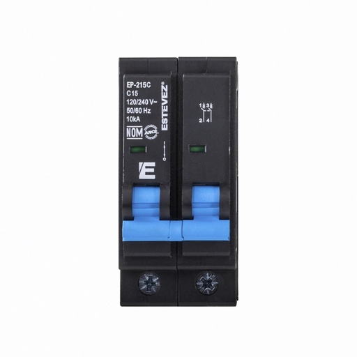 [EP-215C] INTERRUPTOR TERMOMAGNETICO PLUG 2X15A CURVA C
