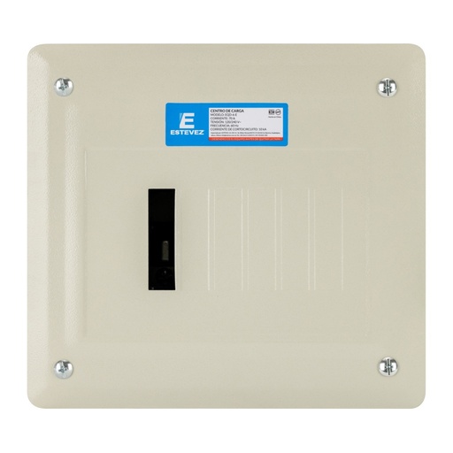 [EQD-6-E] CENTRO DE CARGA DE EMPOTRAR METALICO PLUG PARA 6 POLOS 1 FASE 70A