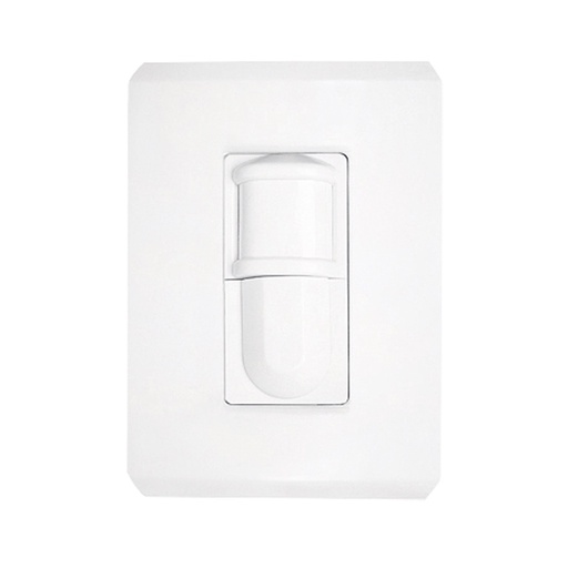 [N4341-BP] DETECTOR DE PRESENCIA 180¡ 1,000W C/ PLACA STEP BLANCO POLAR