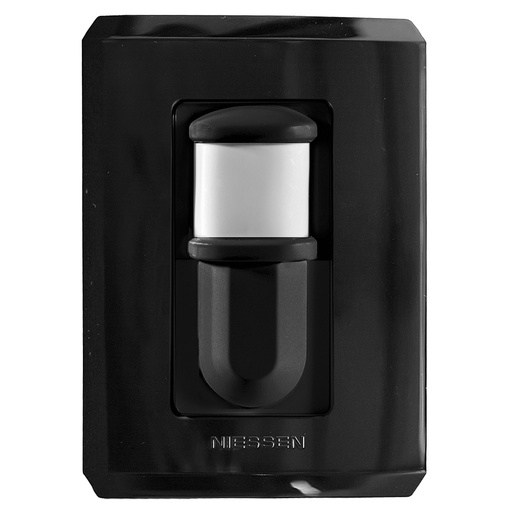 [N4341-NP] DETECTOR DE PRESENCIA 180¡ 1,000W C/ PLACA STEP NEGRO PIANO