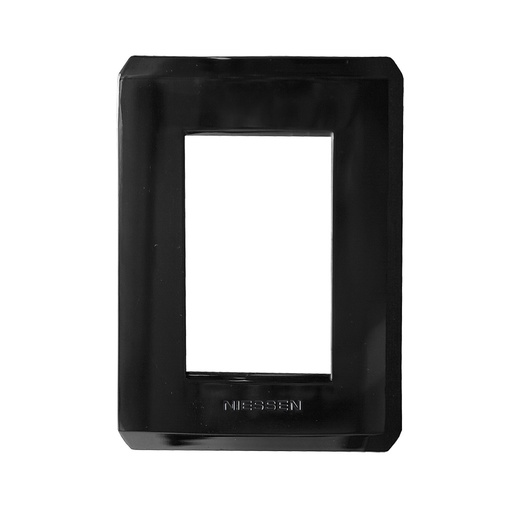 [N4373-NP] PLACA STEP 3 VENTANAS NEGRO PIANO