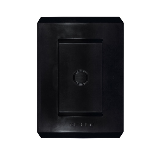[N4370-NP] PLACA STEP CIEGA NEGRO PIANO
