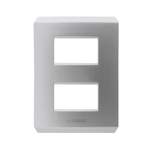 [N4372-PL] PLACA STEP 2 VENTANAS PLATA