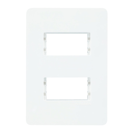 [N1372-BL] PLACA 2 MOD BLANCA CHASIS BLANCO