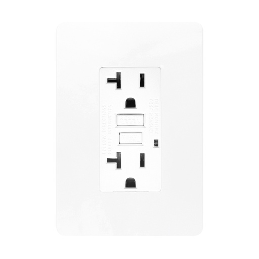 [N1329-BL] CONTACTO DUPLEX FALLA A TIERRA (GFCI) C/ PLACA UNNO BLANCO