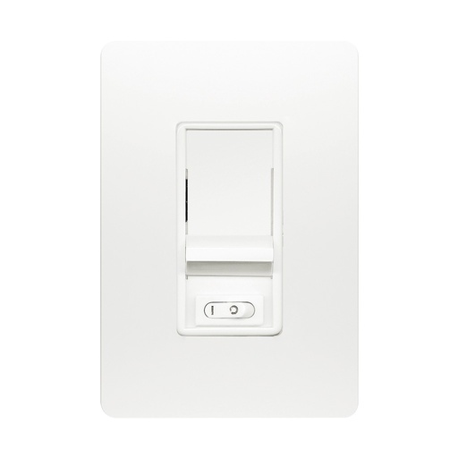 [N1361-BL] DIMMER DESLIZABLE INCANDESCENTE / HALOGENO C/ PLACA UNNO BLANCO