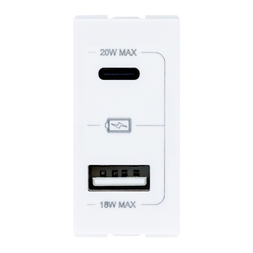 [N0185.3-BL] TOMA CARGADOR USB 3A 1 MOD