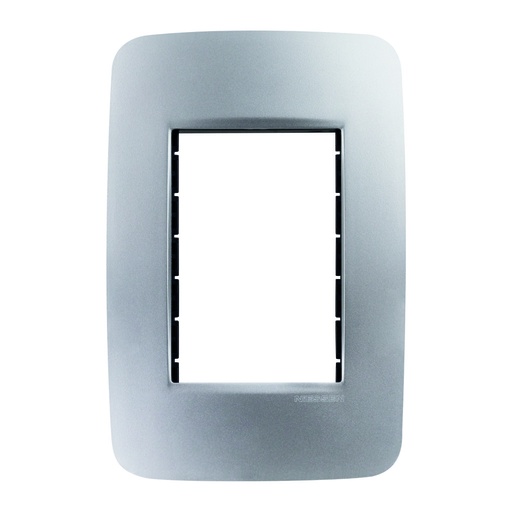 [N0373-PL] PLACA 3 VENTANAS PLATA