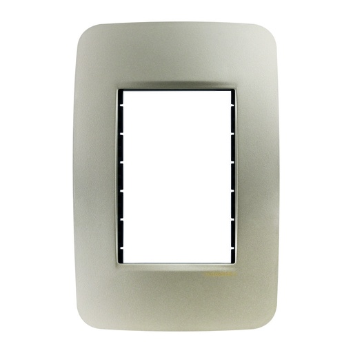 [N0373-CH] PLACA 3 VENTANAS CHAMPAGNE