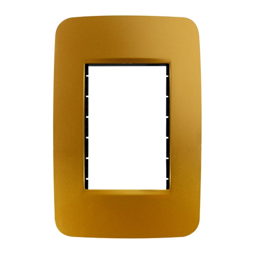 [N0373-OR] PLACA 3 VENTANAS ORO