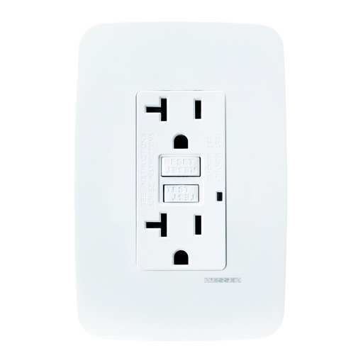[N0329-BL] CONTACTO DòPLEX 2P+T GFCI C/PLACA