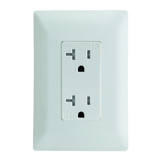 [E90324] CONTACTO DUPLEX 2P+T C/PROTECCION INFANTIL 20A C/PLACA BLANCA