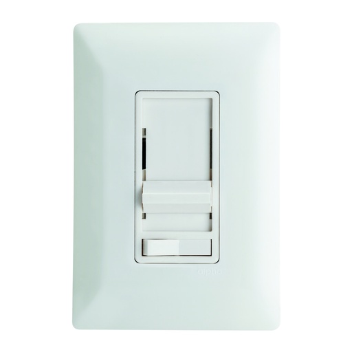 [E90361] DIMMER DESLIZABLE INCANDESCENTE / HALOGENO C/ PLACA  BLANCA