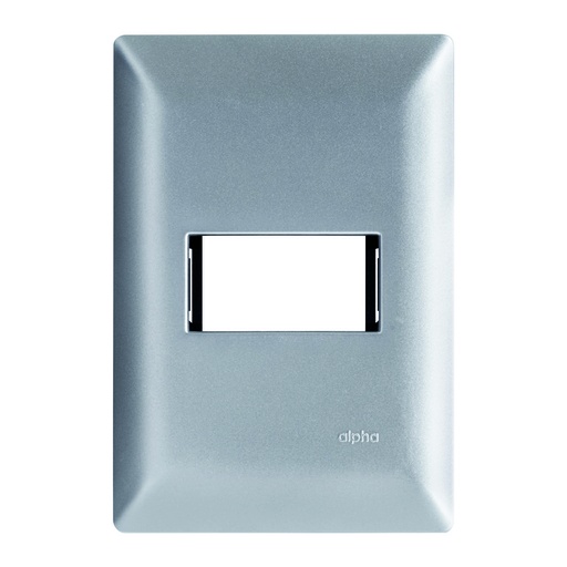 [E913SL1] PLACA 1 VENTANA SILVER