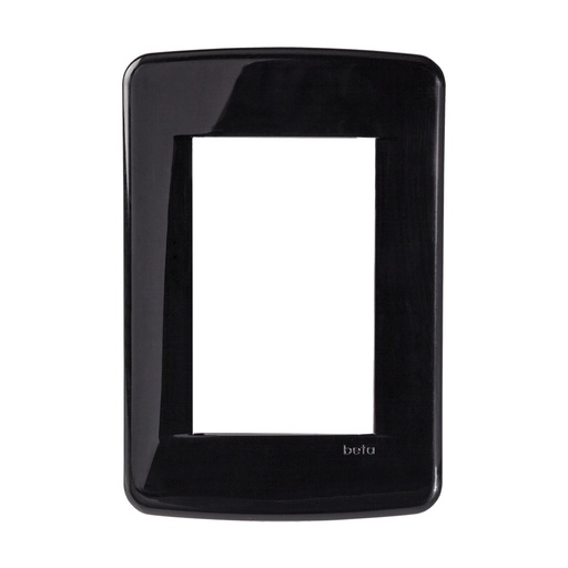 [655RN] PLACA BETA 3 VENTANAS RESINA NEGRO