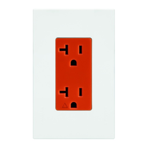 [HC-E70327-BL] CONTACTO DUPLEX 2P+T TIERRA AISLADA (IG) C/ PLACA BLANCA