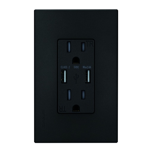 [HC-E70330-GF] CONTACTO DUPLEX 2P+T + 2 x USB-A C/ PLACA GRAFITO