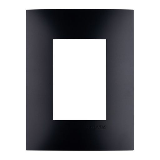 [HC-E613NC3] PLACA 3 VENTANAS NEGRO CARBONCILLO