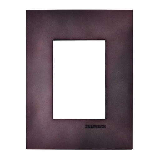 [HC-E613GM3] PLACA 3 VENTANAS GUNMETAL