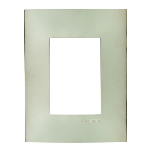 [HC-E613OM3] PLACA 3 VENTANAS ORO MATE