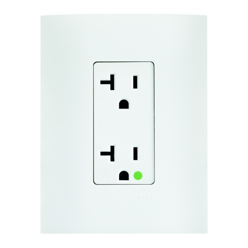 [HC-E60326] CONTACTO DUPLEX 2P+T GRADO HOSPITAL (HG) C/ PLACA BLANCO TIZA