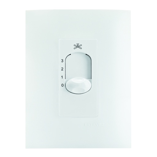 [HC-E60331] CONTROL VENTILADOR DESLIZABLE C/ PLACA BLANCO TIZA