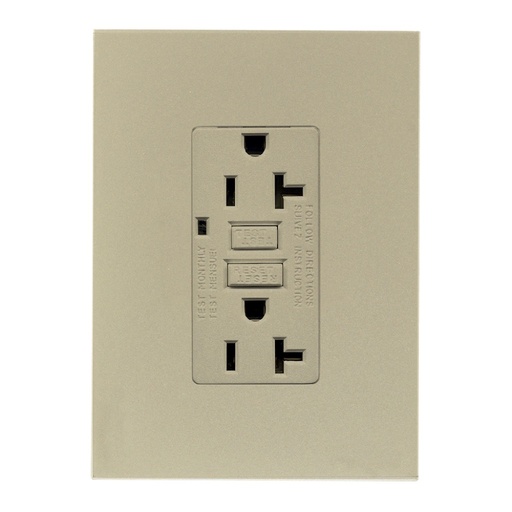 [N2329-CV] CONTACTO DUPLEX FALLA A TIERRA (GFCI) C/ PLACA ZENIT CAVA