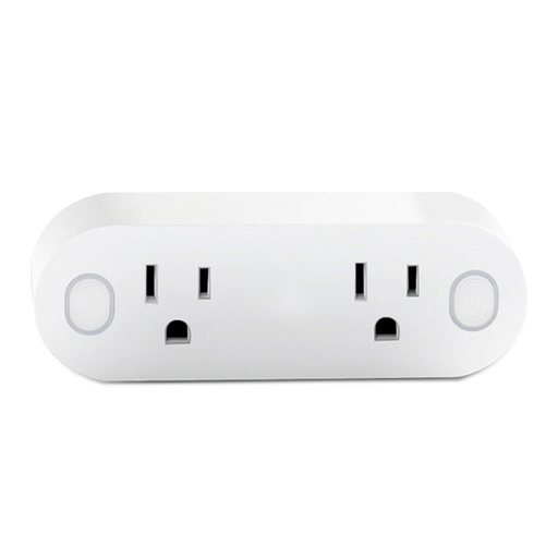 [ES-3917] CONTACTO DOBLE ENCHUFABLE C/MEDIDOR DE ENERGIA