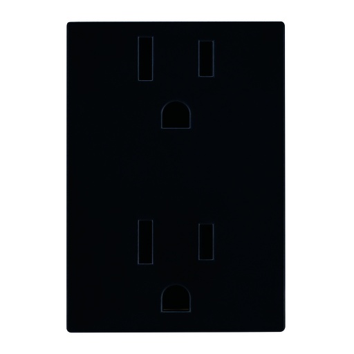 [N1328-NS] CONTACTO DUPLEX 2P+T 3 MOD C/ PROT. INF. NEGRO SOFT