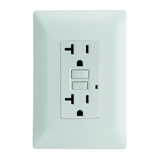 [E90329] CONTACTO DUPLEX FALLA A TIERRA (GFCI) C/ PLACA  BLANCA
