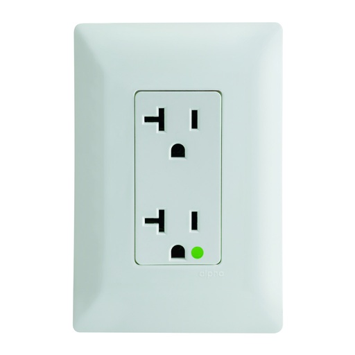 [E90326] CONTACTO DUPLEX GRADO HOSPITAL (HG) C/ PLACA  BLANCA MEC BLANCO