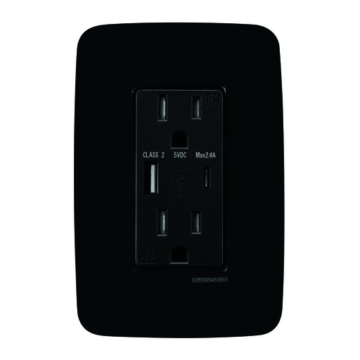 [N0336-BL] CONTACTO DòPLEX 2P+T C/USBA+USBC C/PLACA