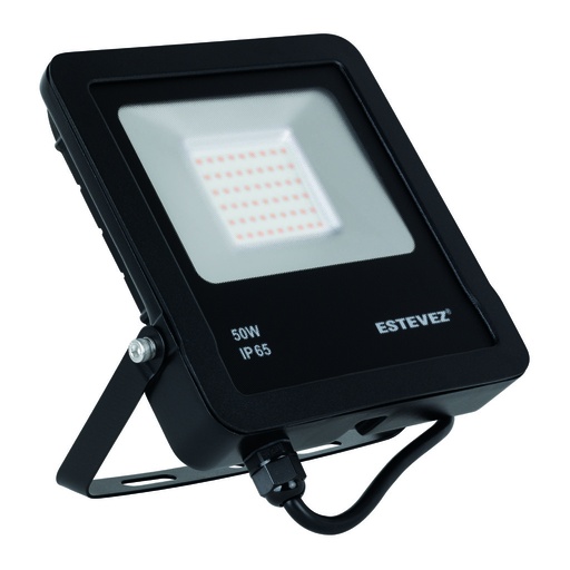 [A-385-WW] FLOOD NEO LED SMD 50W LUZ CALIDA 2700K COLOR NEGRO IP65 ESTEVEZ