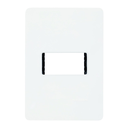 [N1371-BN] PLACA 1 MOD BLANCA CHASIS NEGRO