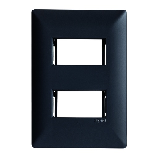 [E913BK2] PLACA 2 VENTANAS BLACK