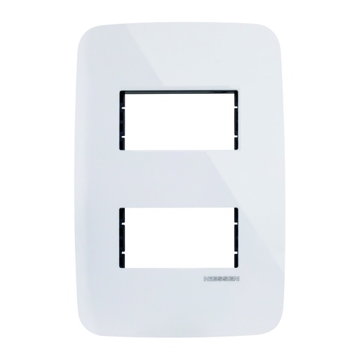 [N0372-BL] PLACA 2 VENTANAS BLANCA